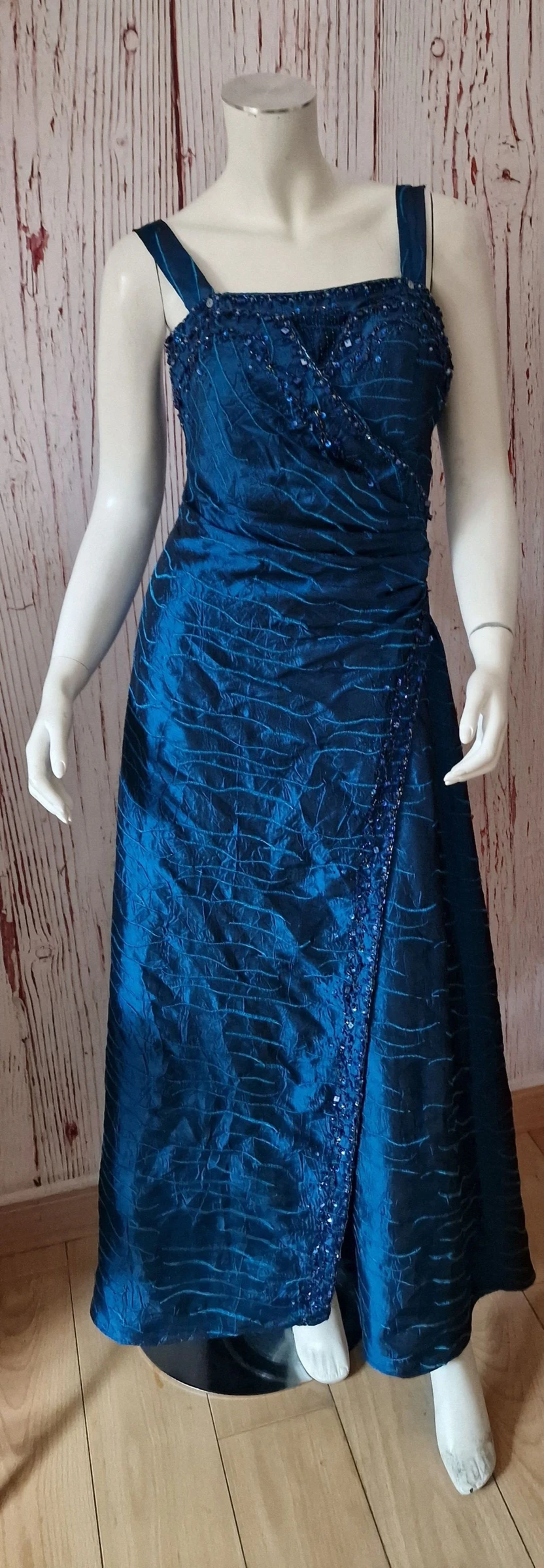 Vestido de Festa Solto Koton Azul Elétrico com Lenço - Tamanho P – photo 5